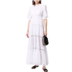 Charo Ruiz lbiza Nadine White Lace Maxi Dress Size XS